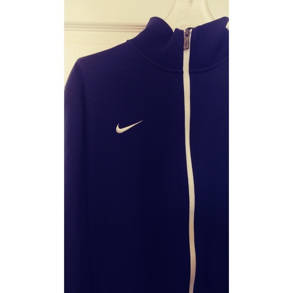 Nike Dark Blue Zipper Knit Jacket - Picture 2 of 7